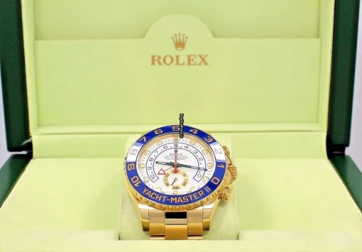 Unique Fake Rolex Yacht-master II 116688 Automatic Movement 44mm Yellow Gold Case Watch - Image 3