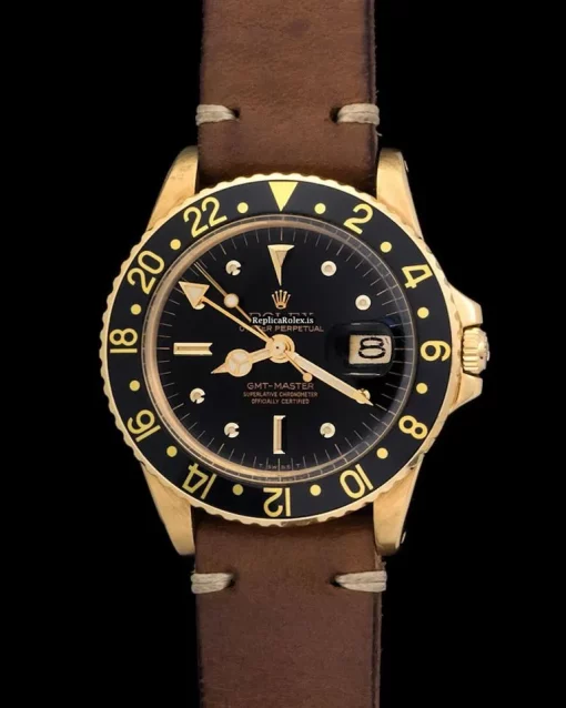 Quality Copy Rolex Gmt-master 1675 Automatic Movement 40mm Yellow Gold Case Watch