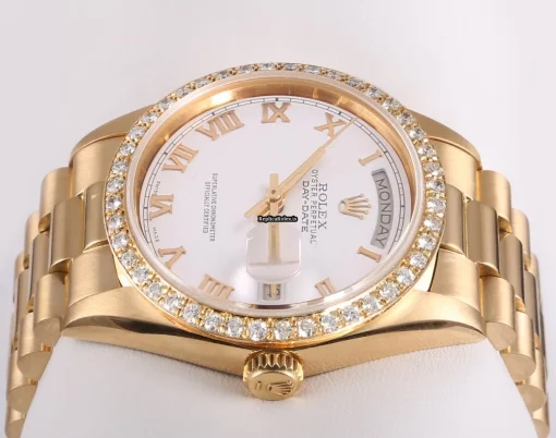 Defect Imitation Rolex Day-date 36 18238 Automatic Movement 36mm Yellow Gold Case Mens/unisex Watch - Image 2