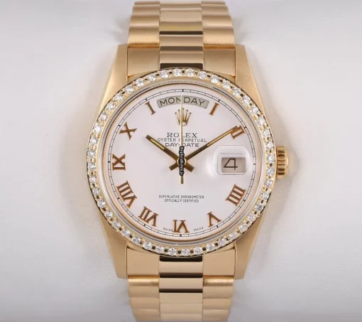 Defect Imitation Rolex Day-date 36 18238 Automatic Movement 36mm Yellow Gold Case Mens/unisex Watch - Image 3