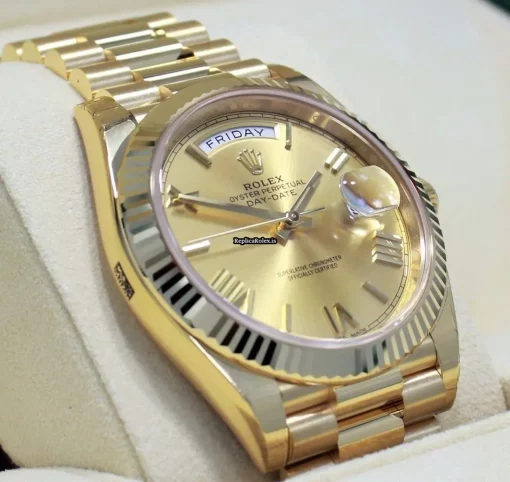 Fabulous Replica Rolex Day-date 40 228238 Automatic Movement 40mm Yellow Gold Case Mens/unisex Watch