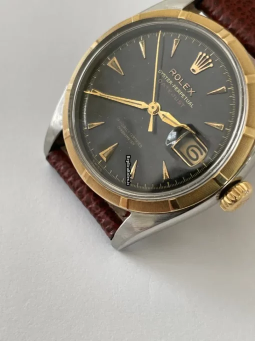 Cool Replica Rolex Datejust 6305 Automatic Movement 35mm Gold/steel Case Mens/unisex Watch - Image 5