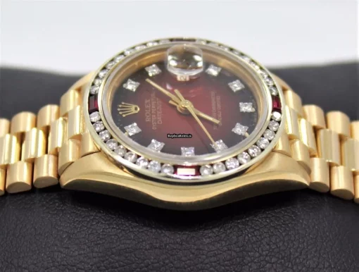 Quality Imitation Rolex Lady-datejust 69178 Automatic Movement 26mm Yellow Gold Case Womens Watch - Image 4