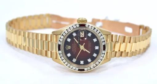 Quality Imitation Rolex Lady-datejust 69178 Automatic Movement 26mm Yellow Gold Case Womens Watch - Image 5