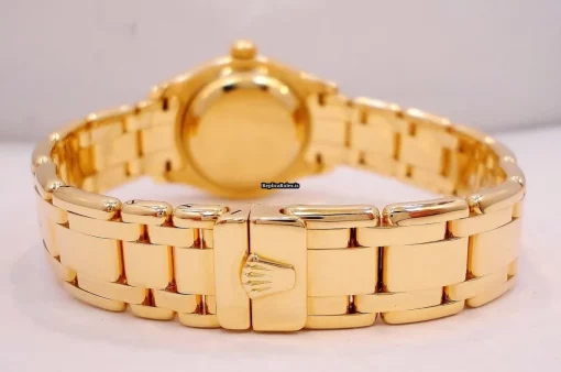 Swiss Knockoff Rolex Lady-datejust Pearlmaster 80318 Automatic Movement 29mm Yellow Gold Case Womens Watch - Image 10