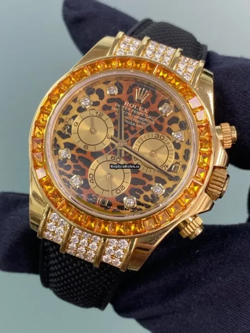 Amazing Clone Rolex Daytona 116598 Caliber 4130 Automatic Movement 40mm Yellow Gold Case Mens/unisex Watch