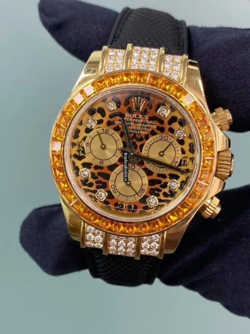 Amazing Clone Rolex Daytona 116598 Caliber 4130 Automatic Movement 40mm Yellow Gold Case Mens/unisex Watch - Image 2