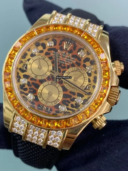 Amazing Clone Rolex Daytona 116598 Caliber 4130 Automatic Movement 40mm Yellow Gold Case Mens/unisex Watch - Image 3
