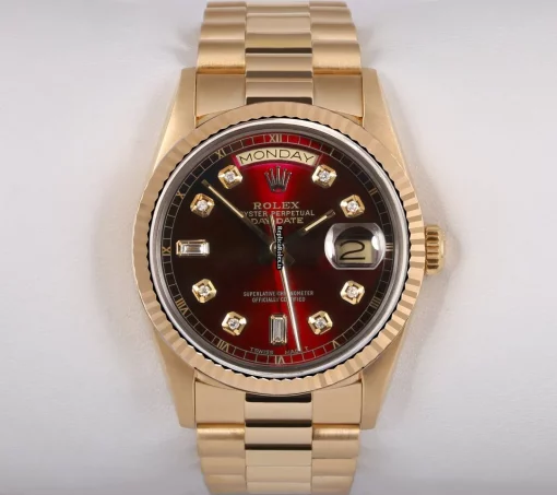 Incredible Fake Rolex Day-date 36 18038 Automatic Movement 36mm Yellow Gold Case Mens/unisex Watch - Image 2