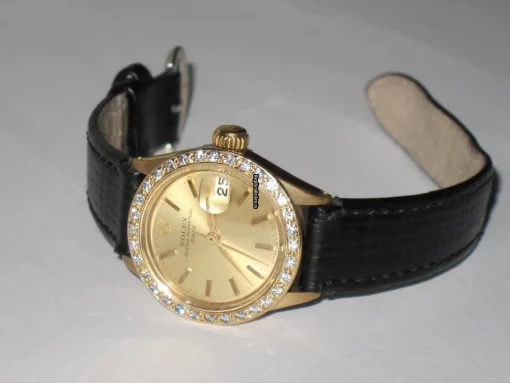 Best Copy Rolex Datejust Self Winding Automatic 26mm Yellow Gold Case Womens Watch - Image 3