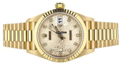 Aaa Replica Rolex Lady-datejust 69178 Automatic Movement 26mm Yellow Gold Case Womens Watch - Image 2