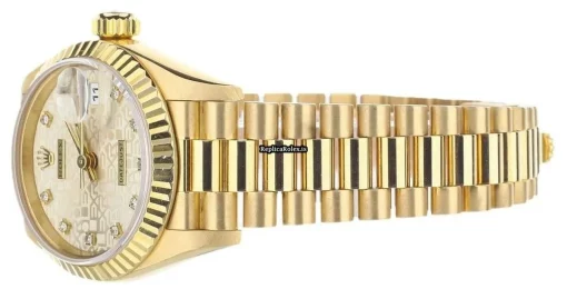 Aaa Replica Rolex Lady-datejust 69178 Automatic Movement 26mm Yellow Gold Case Womens Watch - Image 3