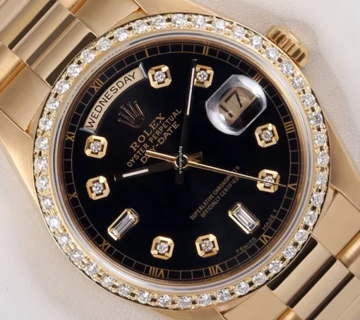 Inexpensive Replica Rolex Day-date 36 18038 Automatic Movement 36mm Yellow Gold Case Mens/unisex Watch