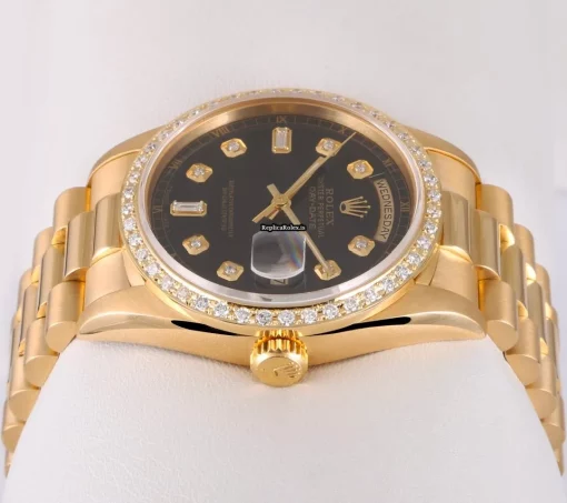 Inexpensive Replica Rolex Day-date 36 18038 Automatic Movement 36mm Yellow Gold Case Mens/unisex Watch - Image 3