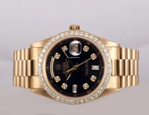 Inexpensive Replica Rolex Day-date 36 18038 Automatic Movement 36mm Yellow Gold Case Mens/unisex Watch - Image 5