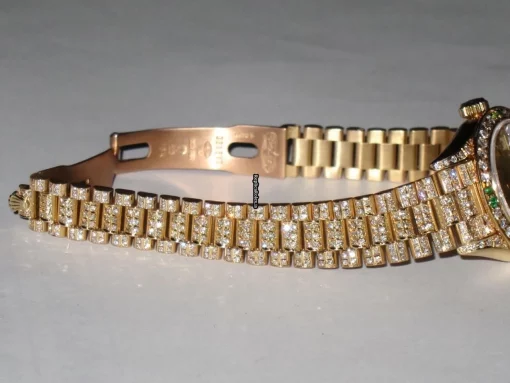 Fine Replica Rolex Datejust Self Winding Automatic 26mm Yellow Gold Case Womens Watch - Image 6