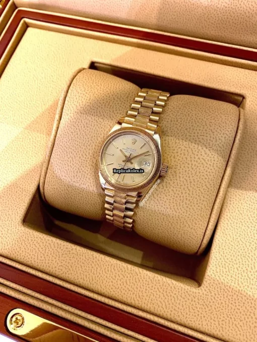Wholesale Replica Rolex Lady-datejust 6927 Automatic Movement 26mm Yellow Gold Case Womens Watch