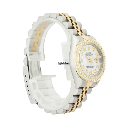 High-end Fake Rolex Lady-datejust 69173 Caliber 2135 Automatic Movement 26mm Gold/steel Case Womens Watch - Image 6
