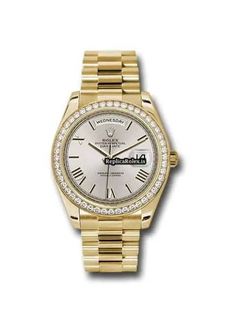 Incredible Replica Rolex Day-date 40 228348rbr Caliber 3255 Automatic Movement 40mm Yellow Gold Case Mens/unisex Watch