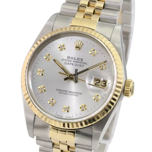 Well Made Replica Rolex Datejust 16233 Caliber 3135 Automatic Movement 36mm Gold/steel Case Mens/unisex Watch - Image 2