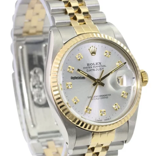 Well Made Replica Rolex Datejust 16233 Caliber 3135 Automatic Movement 36mm Gold/steel Case Mens/unisex Watch - Image 4