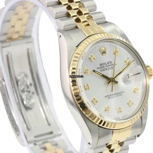 Well Made Replica Rolex Datejust 16233 Caliber 3135 Automatic Movement 36mm Gold/steel Case Mens/unisex Watch - Image 5