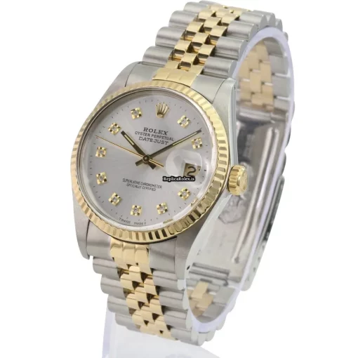 Well Made Replica Rolex Datejust 16233 Caliber 3135 Automatic Movement 36mm Gold/steel Case Mens/unisex Watch - Image 6