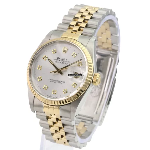 Well Made Replica Rolex Datejust 16233 Caliber 3135 Automatic Movement 36mm Gold/steel Case Mens/unisex Watch - Image 7