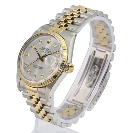 Well Made Replica Rolex Datejust 16233 Caliber 3135 Automatic Movement 36mm Gold/steel Case Mens/unisex Watch - Image 8
