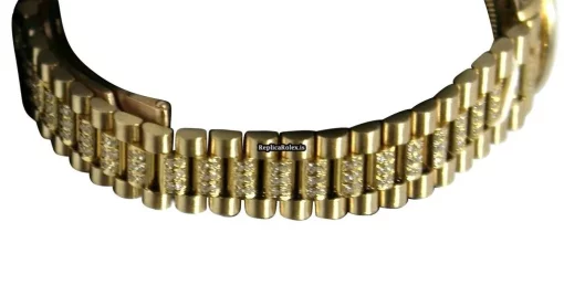 Great Replica Rolex Datejust Caliber 2035 Automatic Movement 26mm Yellow Gold Case Womens Watch - Image 4