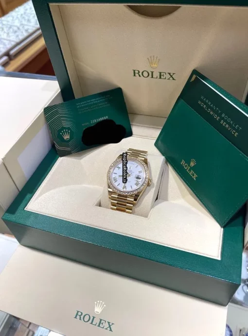 Quality Replica Rolex Day-date 40 228348rbr Caliber 3255 Automatic Movement 40x48mm Yellow Gold Case Mens/unisex Watch - Image 3