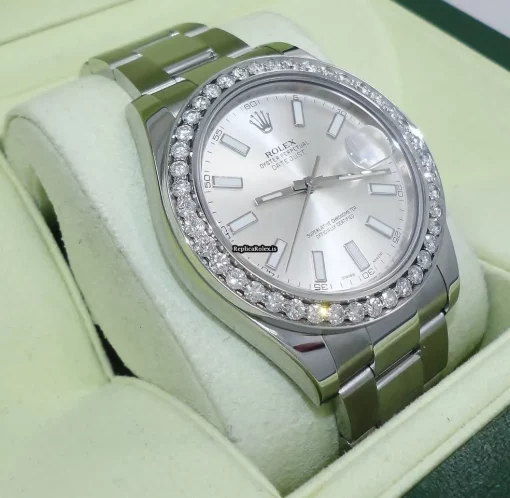 Fine Replica Rolex Datejust II 116300 Automatic Movement 41mm Steel Case Watch - Image 7