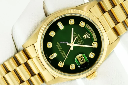 Wonderful Replica Rolex Day-date 36 18038 Caliber 3055 Automatic Movement 36mm Yellow Gold Case Mens/unisex Watch