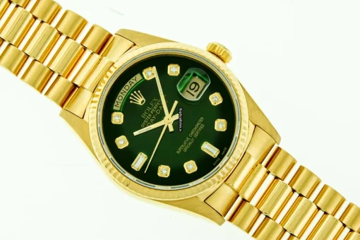 Wonderful Replica Rolex Day-date 36 18038 Caliber 3055 Automatic Movement 36mm Yellow Gold Case Mens/unisex Watch - Image 4
