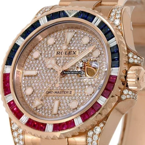 Mind-boggling Fake Rolex Gmt-master II 126755saru Automatic Movement 40mm Rose Gold Case Mens/unisex Watch - Image 3