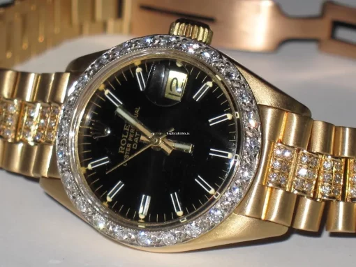 Fantastic Replica Rolex Datejust Self Winding Automatic 26mm Yellow Gold Case Womens Watch - Image 3