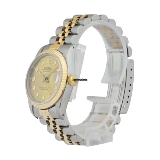 Attractive Replica Rolex Lady-datejust 68273 Caliber 2135 Automatic Movement 31mm Gold/steel Case Womens Watch - Image 2