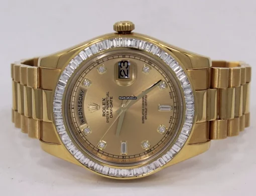 Top Replica Rolex Day-date II 218238 Automatic Movement 41mm Yellow Gold Case Mens/unisex Watch - Image 8