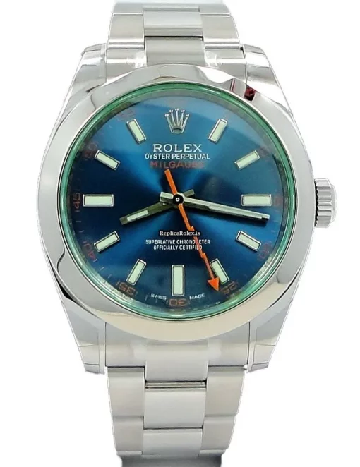 Superb Replica Rolex Milgauss 116400gv Automatic Movement 40mm Steel Case Watch