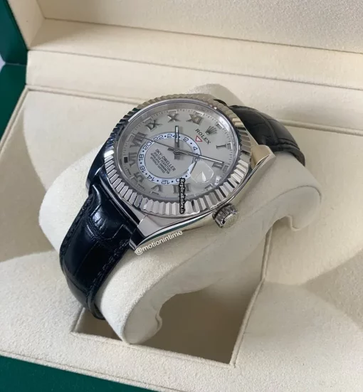 Fine Imitation Rolex Sky-dweller 326139 Caliber 3135 Automatic Movement 42mm White Gold Case Mens/unisex Watch - Image 2