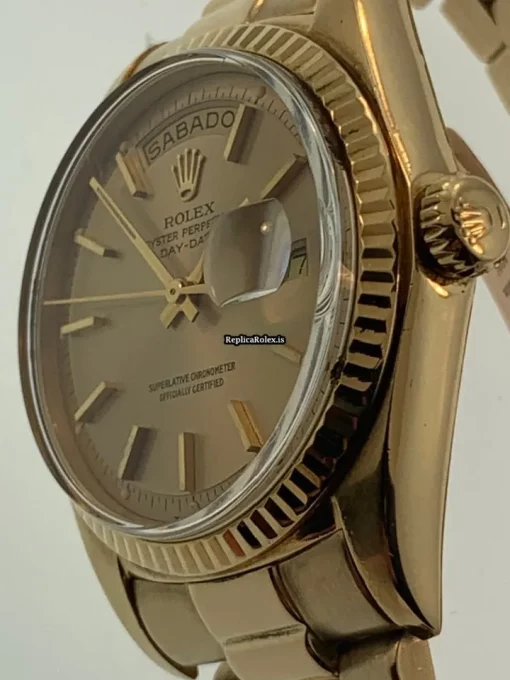 Great Knockoff Rolex Day-date 36 1803 Caliber 1556 Automatic Movement 36mm Yellow Gold Case Mens/unisex Watch - Image 5
