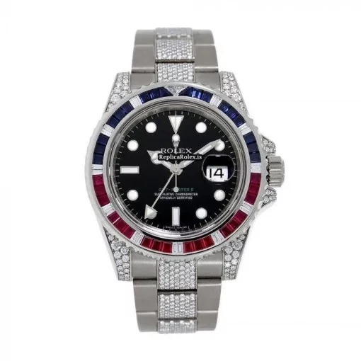 Ideal Fake Rolex Gmt-master II 116759saru Automatic Movement 40mm White Gold Case Mens/unisex Watch