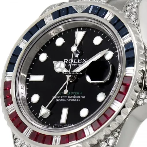 Ideal Fake Rolex Gmt-master II 116759saru Automatic Movement 40mm White Gold Case Mens/unisex Watch - Image 3