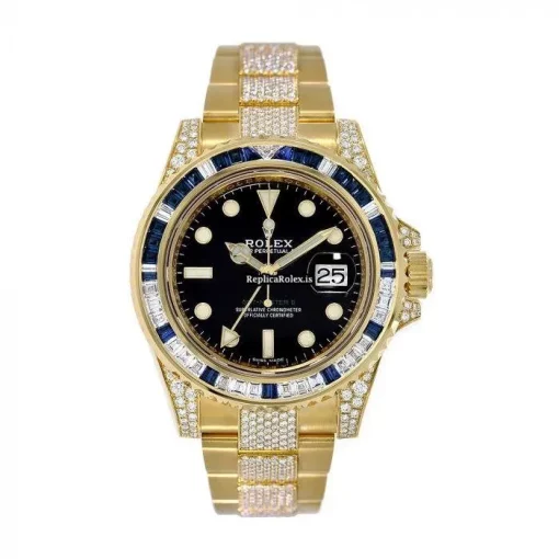 Design Fake Rolex Gmt-master II 116758sa Automatic Movement 40mm Yellow Gold Case Mens/unisex Watch