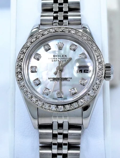 Nice Replica Rolex Oyster Perpetual Lady Date 79160 Automatic Movement 26mm Steel Case Womens Watch - Image 2