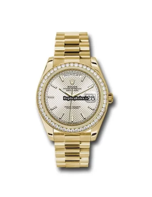 Neat Clone Rolex Day-date 40 228348rbr Caliber 3255 Automatic Movement 40mm Yellow Gold Case Mens/unisex Watch