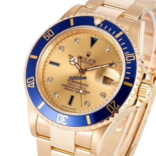 Durable Replica Rolex Submariner Date 16618 Caliber 3135 Automatic Movement 40mm Yellow Gold Case Mens/unisex Watch - Image 2
