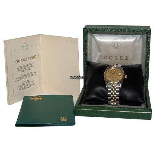 Wholesale Replica Rolex Datejust 1601 Caliber 1570 Automatic Movement 36mm Gold/steel Case Mens/unisex Watch - Image 11