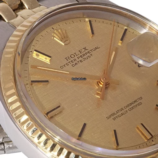 Wholesale Replica Rolex Datejust 1601 Caliber 1570 Automatic Movement 36mm Gold/steel Case Mens/unisex Watch - Image 4