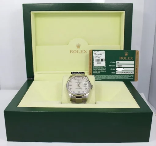 Pleasing Replica Rolex Day-date 36 118209 Automatic Movement 36mm White Gold Case Watch - Image 12